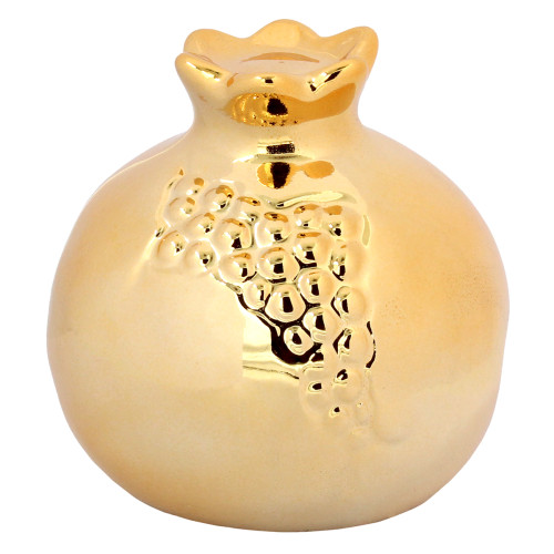 Επιτραπέζιο γούρι ρόδι επισμαλτομένο χρυσό 7,5*8 εκ. με ανάγλυφο σχέδιο.