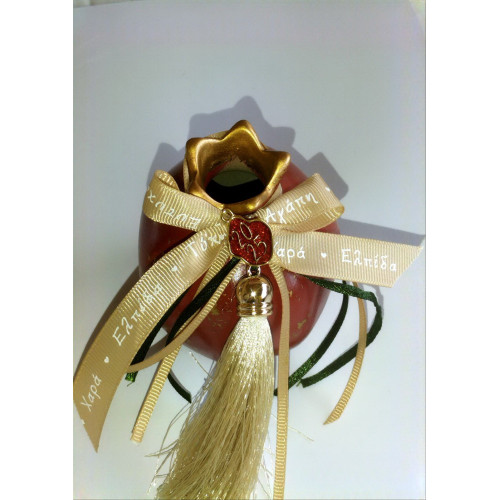 Επιτραπέζιο γούρι ρόδι επισμαλτομένο κόκκινο-χρυσό 7,5*8,5 εκ. Επιτραπέζιο γούρι ρόδι επισμαλτομένο κόκκινο-χρυσό 7,5*8,5 εκ.