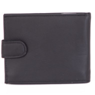 Δερμάτινο ανδρικό πορτοφόλι με κούμπωμα black